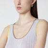 Roberto Collina Lilac tank top with gold trim