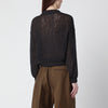 Roberto Collina Brown cotton-blend knit cardigan