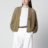 Roberto Collina Military green cotton-blend knit cardigan