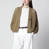 Roberto Collina Military green cotton-blend knit cardigan