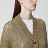 Roberto Collina Military green cotton-blend knit cardigan