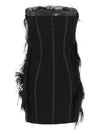 The Attico Lace And Feather Dress