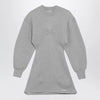 The Attico Melange cotton jersey mini dress in grey