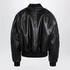 The Attico Anja bomber jacket in black leather
