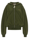 The Attico Green Fleece Hoodie