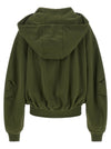 The Attico Green Fleece Hoodie
