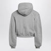 The Attico Boxy zip-up hoodie in melange grey cotton