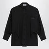 The Attico Black cotton shirt with logo