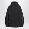 The Attico Dark grey wool and cashmere sweater with zip