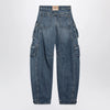 The Attico Fern washed blue cargo trousers