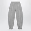 The Attico Long jogger pants in melange grey cotton jersey