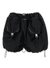 The Attico Black Utility Shorts