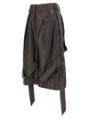 The Attico Brown Leather Bermuda Shorts