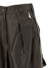 The Attico Brown Leather Bermuda Shorts