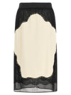 The Attico Lace Insert Skirt