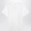 The Attico Oversized cotton jersey T-shirt with cutout hem, white