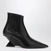 The Attico Cheope wedge-heel ankle boots in black calfskin