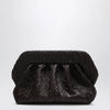 THEMOIRè Bios embossed vegan leather clutch in brown