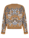 Twin Set Jacquard Wool Blend Sweater