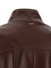 Twin Set Leather Effect Bomber Jacket