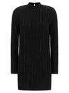 Twin Set Ribbed Dress With Rhinestones