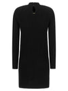 Twin Set Ribbed Dress With Rhinestones