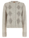 Twin Set Jacquard Diamond Cardigan