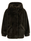 Lou Andrea Eco-fur Hooded Jacket