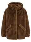Lou Andrea Eco-fur Hooded Jacket