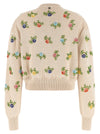 Paco Rabanne Floral Embroidery Cardigan