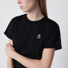 Parajumpers Black cotton T-shirt with logo patch