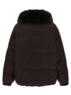 Yves Salomon Flannel Down Jacket With Mittens