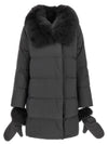 Army Yves Salomon Coat With Mittens