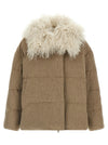 Army Yves Salomon Removable Insert Down Jacket