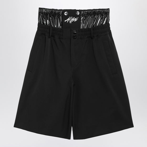 Moncler X A$AP Rocky Black nylon blend Bermuda shorts