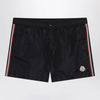 Moncler Black swim shorts with logo patch