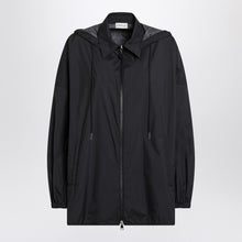  Moncler Black zip parka in nylon