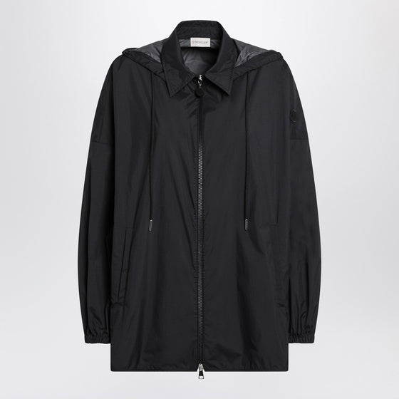 Moncler Black zip parka in nylon
