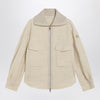 Moncler Light beige zip jacket in wool blend