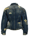 Marc Jacobs The Rip And Repair Fluted Denim Jacket Jacket
