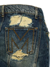 Marc Jacobs The Rip And Repair Straight Jean Skirt