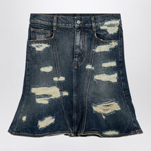  Marc Jacobs Washed denim skirt with worn details