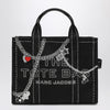 Marc Jacobs The Small Tote Bag nera in canvas with designs