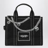 Marc Jacobs The Small Tote Bag nera in canvas with designs