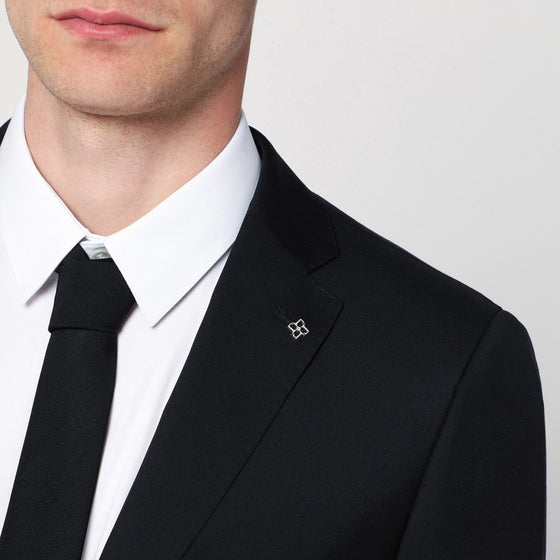 Tagliatore Black single-breasted wool suit
