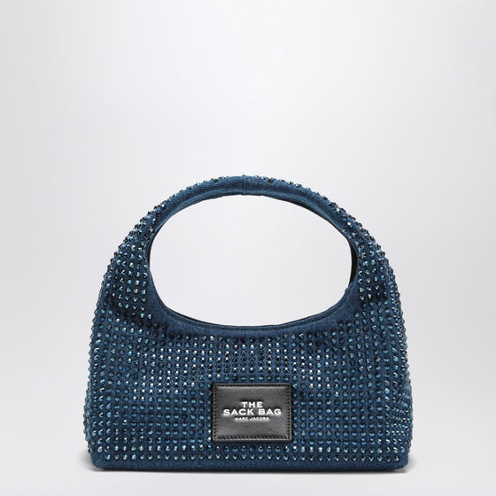 Marc Jacobs Borsa The Mini Sack in denim with rhinestones