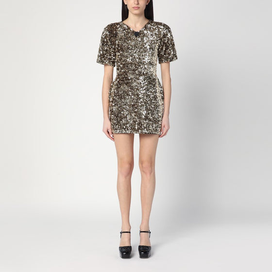 Marc Jacobs Gold mini dress with sequins