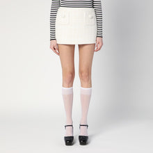  Marc Jacobs Ivory textured tweed mini skirt