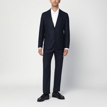  Tagliatore Single-breasted blue wool and cashmere suit