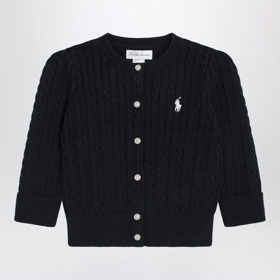 Polo Ralph Lauren Navy blue cable knit cotton cardigan